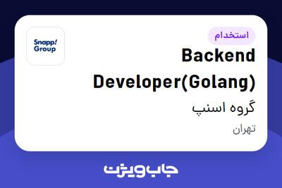 استخدام Backend Developer(Golang) در گروه اسنپ