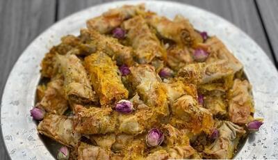 طرز تهیه باقلوا با ارده و شیره انگور (بدون شکر) ترد و خوش طعم