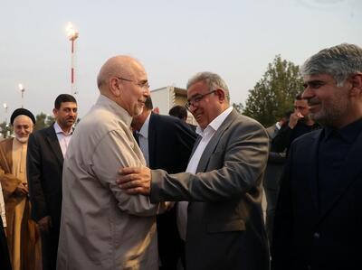 استقبال از رئیس مجلس در فرودگاه بین المللی آبادان
