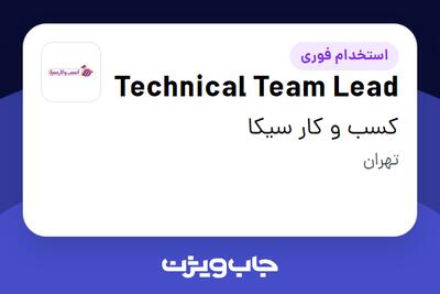 استخدام Technical Team Lead در کسب و کار سیکا