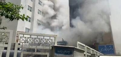 آتش‌سوزی در یک ساختمان در حوالی خیابان طالقانی تهران
