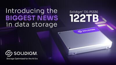 معرفی بزرگ‌ترین SSD جهان: Solidigm D5-P5336 با ظرفیت ۱۲۲.۸۸ ترابایت