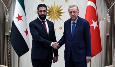 آنکارا: اردوغان در گفت‌و‌گو با الجولانی، از استقبال کشورش درباره تصمیم لغو تحریم‌های آمریکا و اروپا علیه سوریه، خبر داد