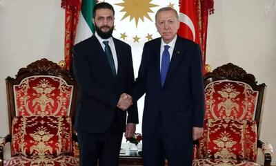 اردوغان در دیدار با الجولانی: ترکیه مانند همیشه کنار سوریه خواهد بود