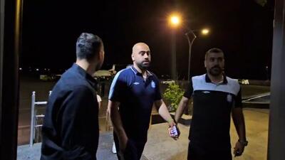 ورود کاروان ملوان به فرودگاه سردار جنگل رشت بعد از بازی جام حذفی