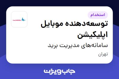 استخدام توسعه‌دهنده موبایل اپلیکیشن در سامانه‌های مدیریت برید