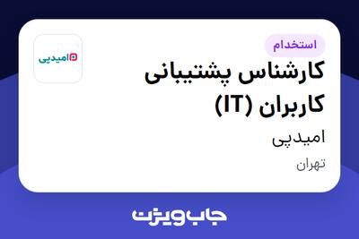 استخدام کارشناس پشتیبانی کاربران (IT) - آقا در امیدپی