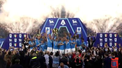 مراسم جشن قهرمانی ناپولی در سری آ 2024/25 - پارس فوتبال