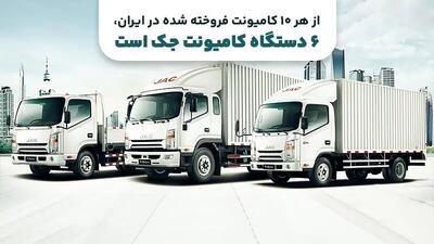 از هر ۱۰ کامیونت فروخته‌ شده در ایران، ۶ دستگاه کامیونت جک است