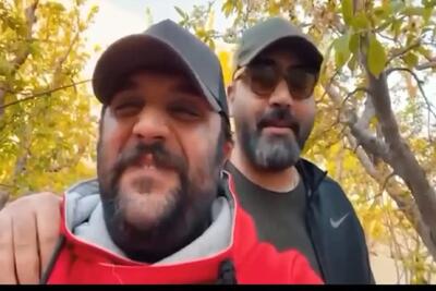 آواز شاد؛ احسان علیخانی تو باغ چه دابسمشی اجرا میکنه فقط رقص ریزش و یوسف صیادی