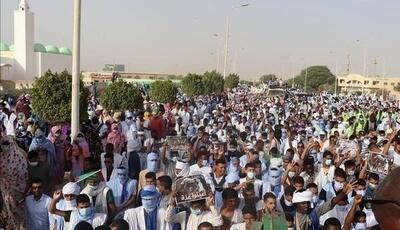 سیل مردمی حمایت از فلسطین در «موریتانی»