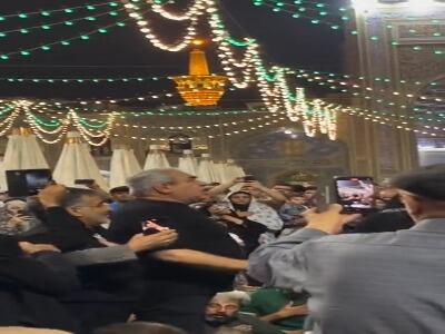 مداحی بازیگر تلویزیون در حرم امام رضا(ع)