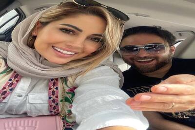 نگاه روز | سلفی خانوادگی و جدید بابک جهانبخش در کنار همسرش پریا پرتوی فرد و فرزندانشان آرتا و نیلا داخل خودروی شخصی