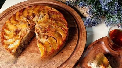 طرز تهیه کیک سیب با دارچین و گردو