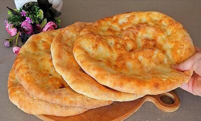 طرز تهیه نان بربری سریع و آسان برای صبحانه ! فوق العاده ساده و خوشمزه