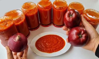 طرز تهیه سس کچاپ با سیب و پیاز / خوشمزه تر از سس های بازاری