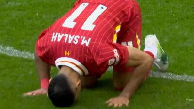 گل اول لیورپول به کریستال پالاس (محمد صلاح)