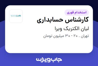 استخدام کارشناس حسابداری در لیان الکتریک ویرا