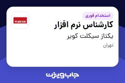 استخدام کارشناس نرم افزار در یکتاز سیکلت کویر