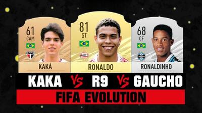 مقایسه ریتینگ رونالدو نازاریو، کاکا و رونالدینیو در مجموعه بازی‌های FIFA - پارس فوتبال