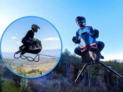 معرفی نخستین موتورسیکلت پرنده جهان: Volonaut Airbike
