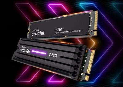 SSD جدید Crucial T710 با سرعت خیره‌کننده 14.9 گیگابایت بر ثانیه مخصوص پردازش‌های سنگین و AI معرفی شد
