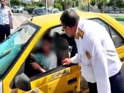 رانندگی کودک ۱۳ ساله با تاکسی در ساوه