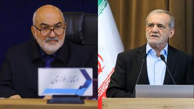 استاندار خوزستان با رییس‌جمهور دیدار کرد؛ تاکید بر پیگیری مسایل کلیدی استان و افزایش اختیار استاندار