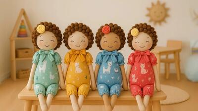 آموزش ساخت عروسک پارچه ای فقط از ضایعات پارچه