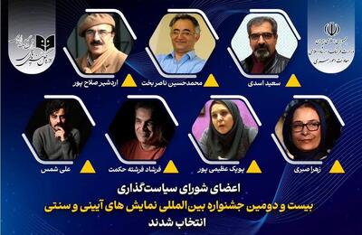 معرفی اعضای شورای سیاستگذاری جشنواره تئاتر آیینی و سنتی