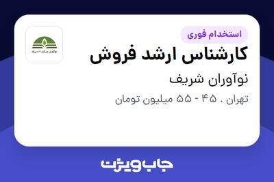 استخدام کارشناس ارشد فروش در نوآوران شریف