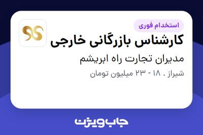 استخدام کارشناس بازرگانی خارجی در مدیران تجارت راه ابریشم
