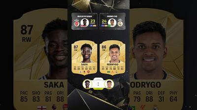 مقایسه ریتینگ رودریگو و بوکایو ساکا از FIFA ۲۰ تا EA FC ۲۵ - پارس فوتبال