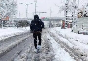در این گرمای هوا در همدان برف بارید!