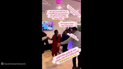فیلم آواز خوانی بهنوش بختیاری در بین هنرمندان /  با آهنگ پسر چقدر نادونی اومدی زیارت یا که چشم چرونی عباس قادری ترکاند