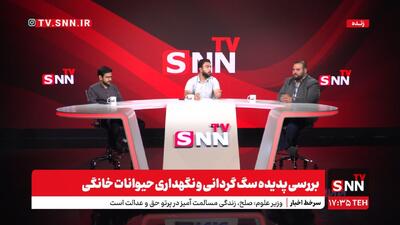 پخش زنده بررسی پدیده سگ گردانی و نگهداری حیوانات خانگی در SNNTV