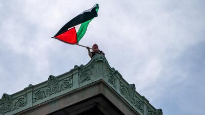 حمایت دانشجویان دانشگاه براون آمریکا از فلسطین