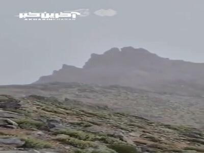 بارش برف بهاری در ارتفاعات نطنز اصفهان