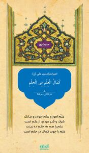 حکمت/ کمال علم در بردباری است