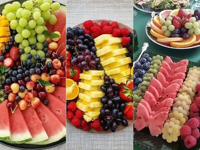 تزئین جالب میوه های بهاری(+فیلم)