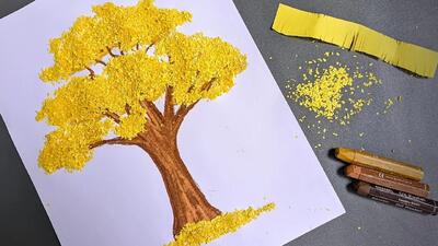نحوه ساخت کلاژ درختی با کاغذ / طراحی زیباتر از درخت سه بعدی برای دکور خانه