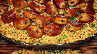 دستورپخت کباب میله ای مرغ خاص با پلو مجلسی