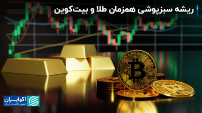 ریشه سبزپوشی همزمان طلا و بیت‌کوین+ فیلم