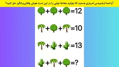 آیا شما ارشمیدس امروزی هستید که بتوانید معادله نهایی را در این تست هوش چالش‌برانگیز حل کنید؟
