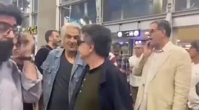 استقبال هنرمندان و سینماگران از بازگشت جعفر پناهی و همراهانش در فرودگاه