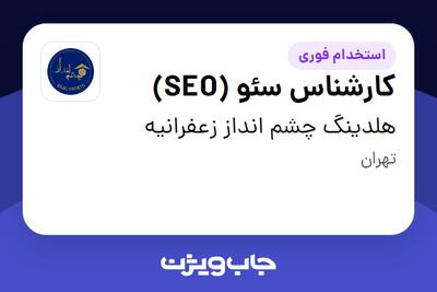 استخدام کارشناس سئو (SEO) در هلدینگ چشم انداز زعفرانیه