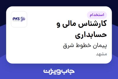 استخدام کارشناس مالی و حسابداری در پیمان خطوط شرق