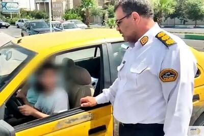 توقیف تاکسی با دختر راننده  ۱۳ ساله در ساوه