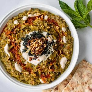 طرز تهیه حلیم بادمجان خوشمزه و مقوی + فیلم - سبک ایده آل