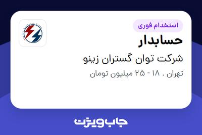 استخدام حسابدار در شرکت توان گستران زینو